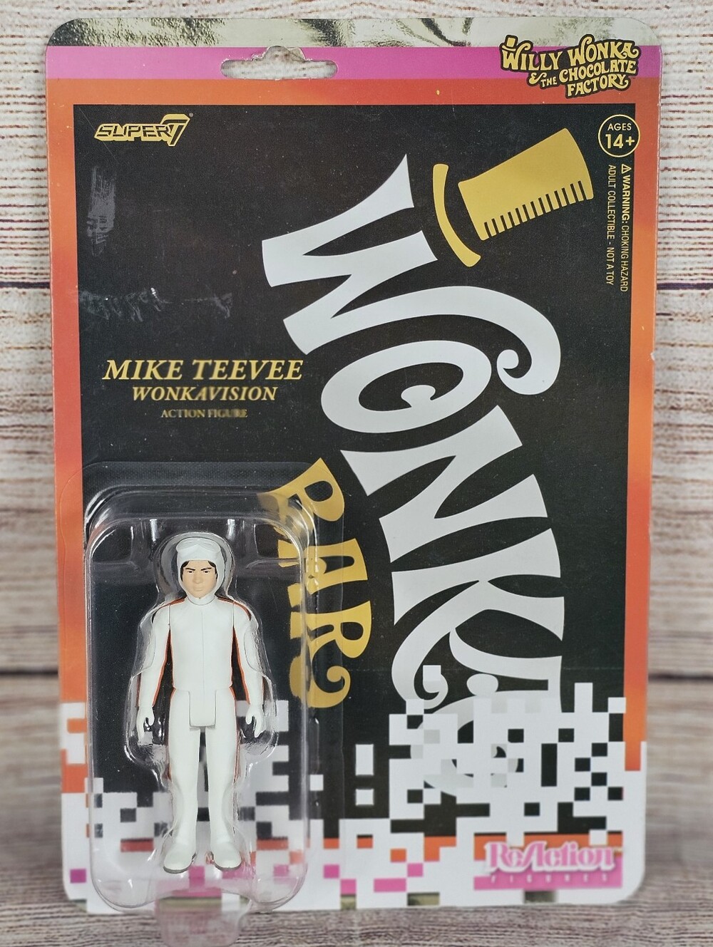New Super7 ReAction Willy Wonka Chocolate Factory Mike Teevee Action Figure